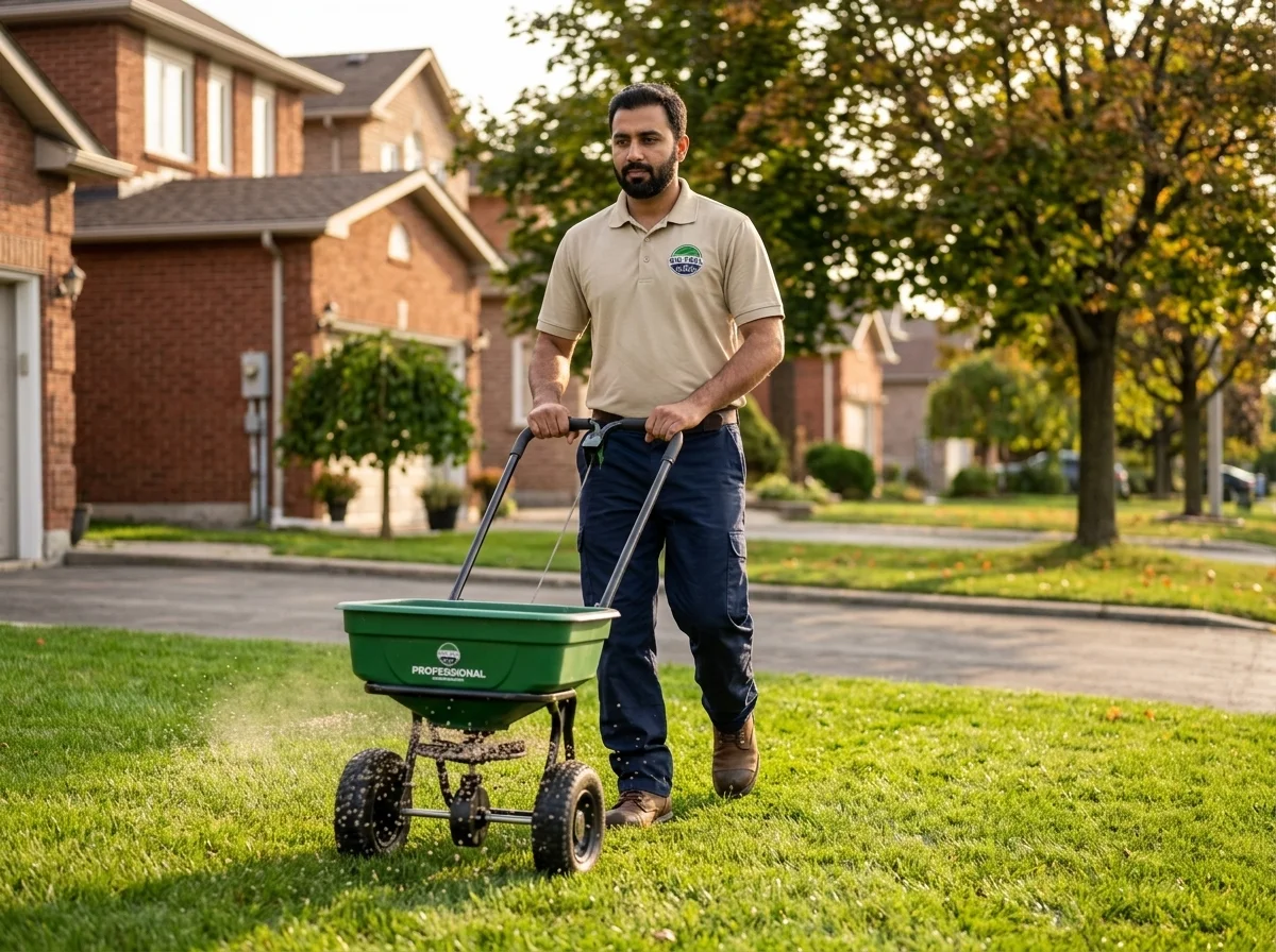 Lawn fertilization program in Brampton
